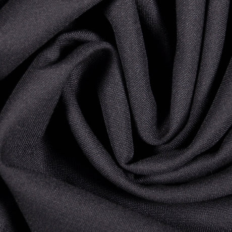 Black Wool-Lycra Suiting