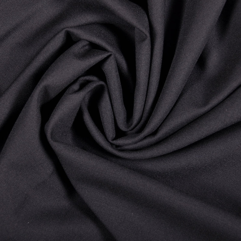 Black Wool-Lycra Suiting