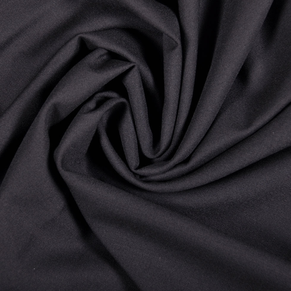 Black Wool-Lycra Suiting