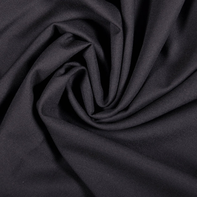 Black Wool-Lycra Suiting