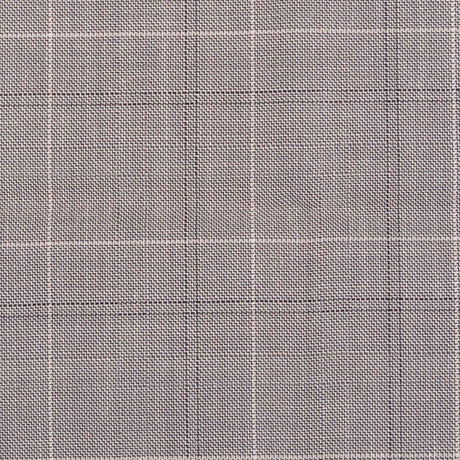 Italian Steeple Gray, White and Black Tattersall Windowpane Check Wool Dobby Suiting