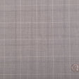 Italian Steeple Gray, White and Black Tattersall Windowpane Check Wool Dobby Suiting