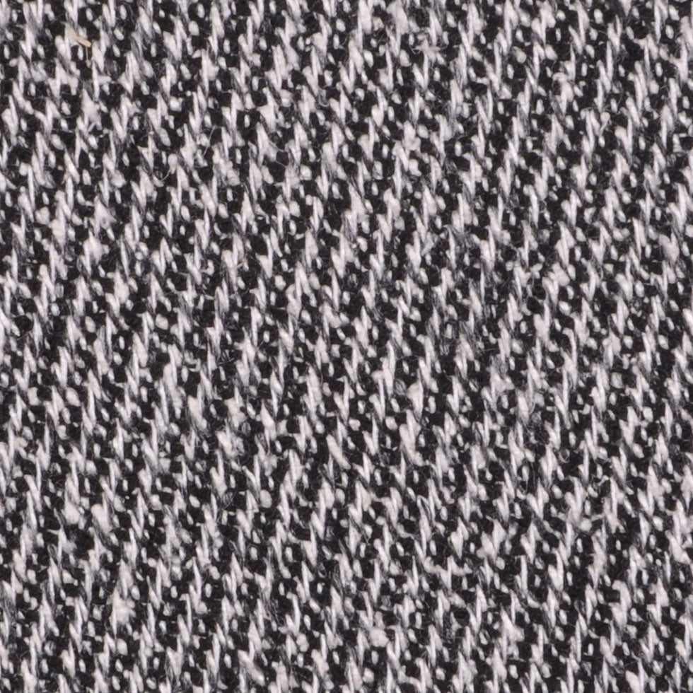 Italian Black, White and December Sky Heathered Wool Twill