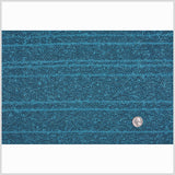 Aqua and Black Slubbed Polyester Woven