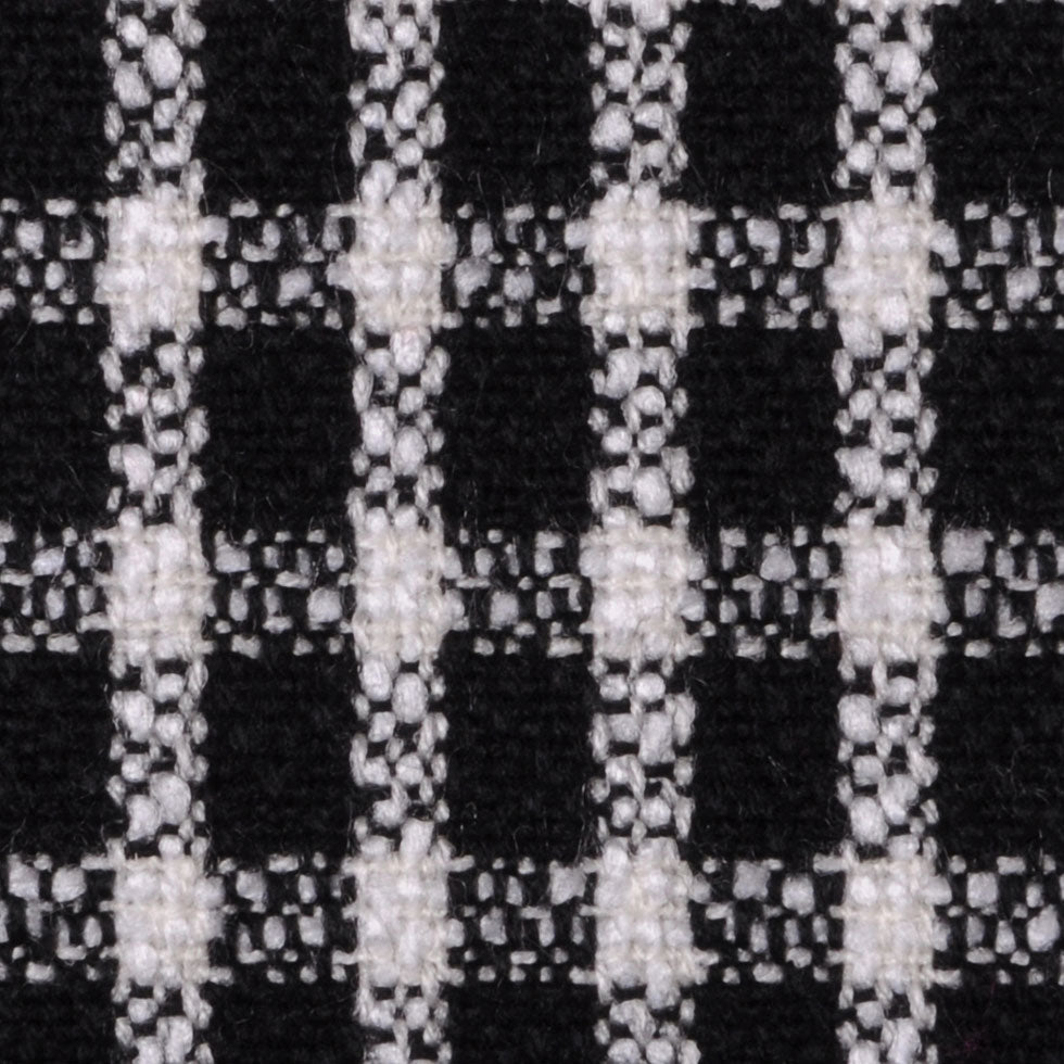 Black/Off-White Plaid Coating