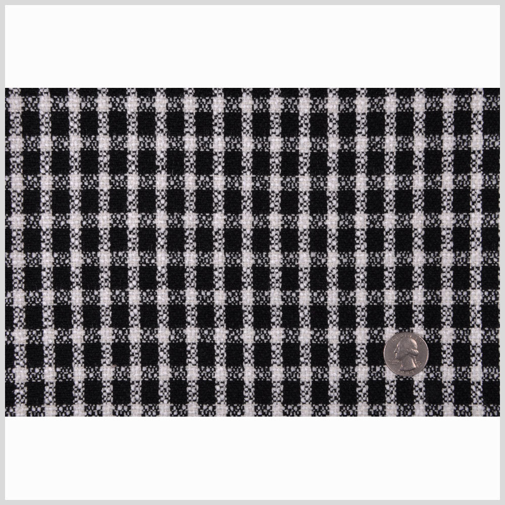 Black/Off-White Plaid Coating