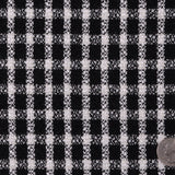 Black/Off-White Plaid Coating