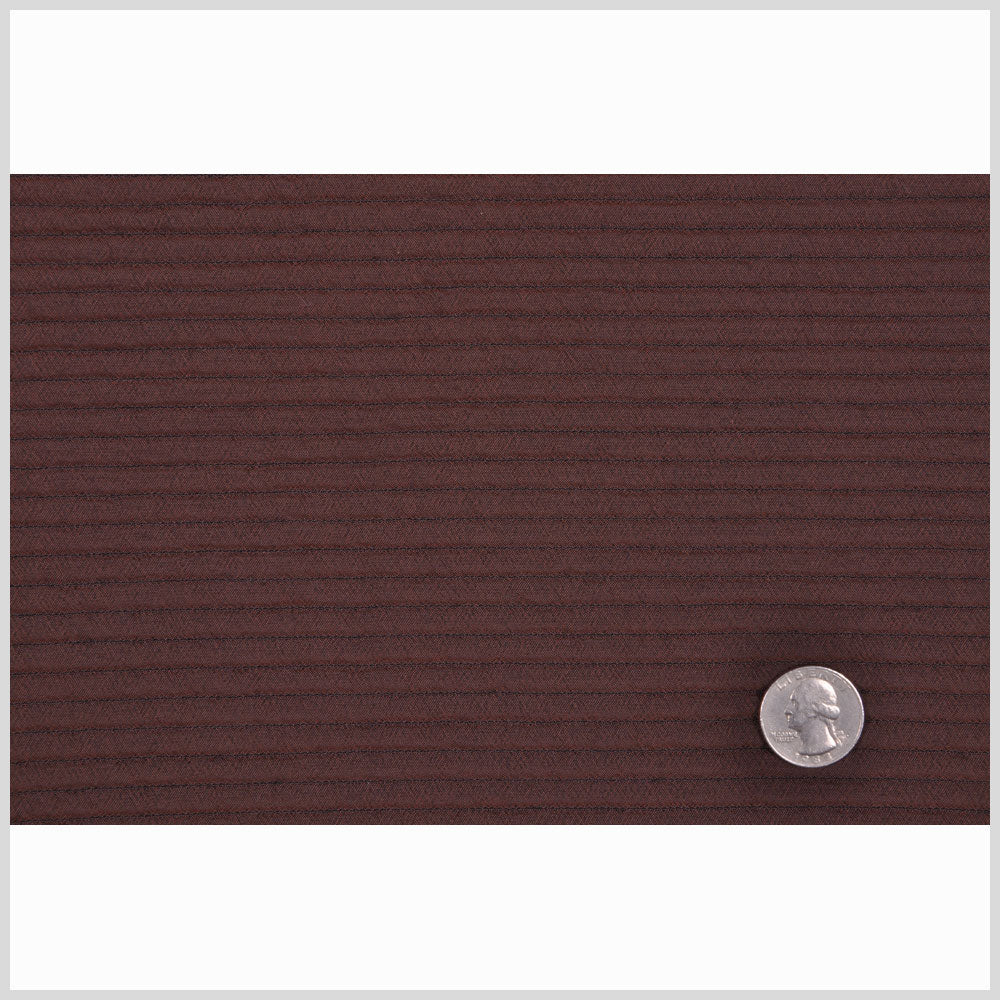 Chicory Coffee Channel-Quilted Wool Woven