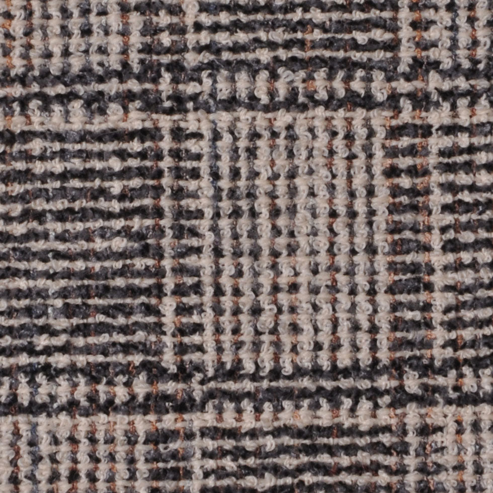 Natural/Gray/Black Plaid Wool Boucle