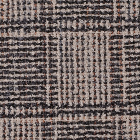 Natural/Gray/Black Plaid Wool Boucle