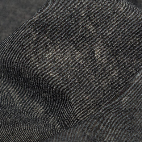 Donna Karan Italian Charcoal, Champagne and Metallic Gold Reversible Stretch Wool Twill