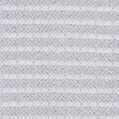 Metallic Silver Wool Blend Striped Knit