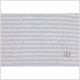 Metallic Silver Wool Blend Striped Knit
