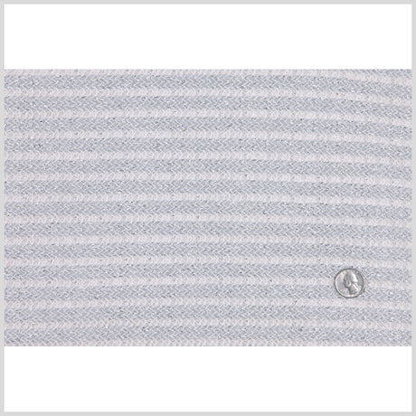 Metallic Silver Wool Blend Striped Knit