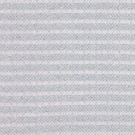 Metallic Silver Wool Blend Striped Knit
