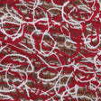 Red/White/Orange Solid Novelty Knit