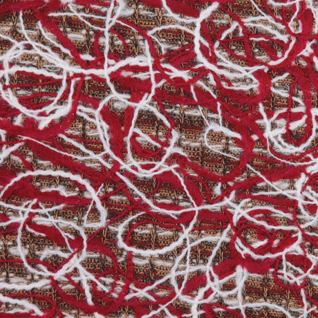 Red/White/Orange Solid Novelty Knit