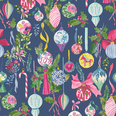 Quilting Cotton Fa La La Holiday Print Lewis & Irene