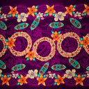 Rayon Fabric Rings of Polynesia Print