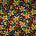 Rayon Tropical Floral Palm Leaves Fabric