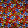 Hippeastrum Plumeria Birds Of Paradise Palm Leaves Rayon Fabric - Tropical Floral Print, 45" Width (1 Yard)