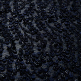 1 Yard Seagull Tulle Lace Fabric MP/P Dalang Embroidered Glorious Pattern 50/52" Wide