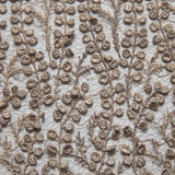 1 Yard Seagull Tulle Lace Fabric MP/P Dalang Embroidered Glorious Pattern 50/52" Wide