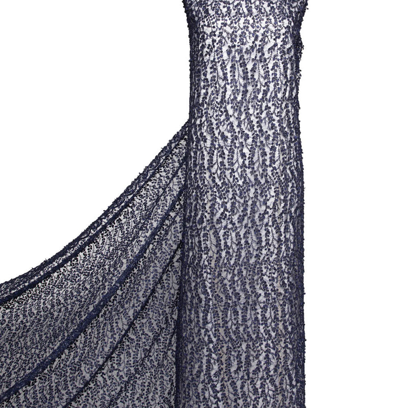 1 Yard Elegant Seagull Tulle Lace Fabric with Embroidered Glorious Pattern, 50/52" Wide