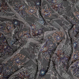1 Yard Glamorous Embroidered Beaded Lace Fabric with Sequins and Floral Pattern 50/52" Wide