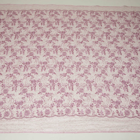 RADYAN Spider Mesh Lace Fabric with Applique and Sequins featuring 1 yard of fabric