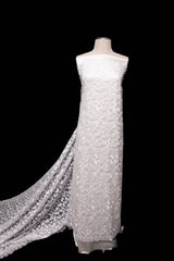1 Yard Sparkly Embroidered Corded Lace Fabric with Sequins 50/51" Wide