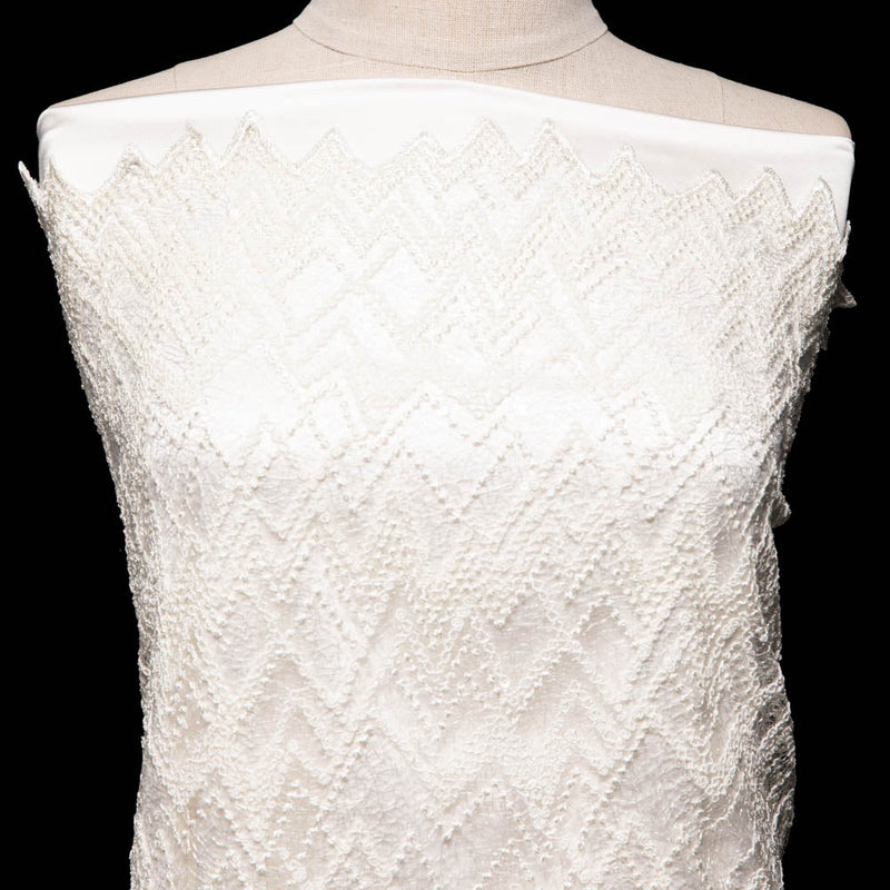 1 Yard Elegant Lace Tulle Fabric with Metallic Embroidery and Sequins, 50/52" Wide, 100% Polyester