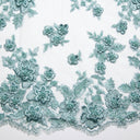 1 Yard Tulle Lace Fabric Embroidered Applique 3D Floral Pattern Elegant Look 52" Wide