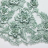 1 Yard Tulle Lace Fabric Embroidered Applique 3D Floral Pattern Elegant Look 52" Wide