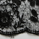 1 Yard Spider Mesh Lace Fabric with 3D Floral Embroidery, Applique & Sequins