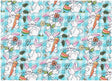 Quilting Cotton Bunnies on Teal Plaid Easter Fabric