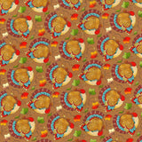 Quilting Cotton Fall Turkeys Fabric Traditions