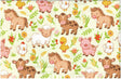 Flannel Fabric Farmyard Babies 100% Cotton