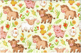 Flannel Fabric Farmyard Babies 100% Cotton
