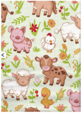 Flannel Fabric Farmyard Babies 100% Cotton