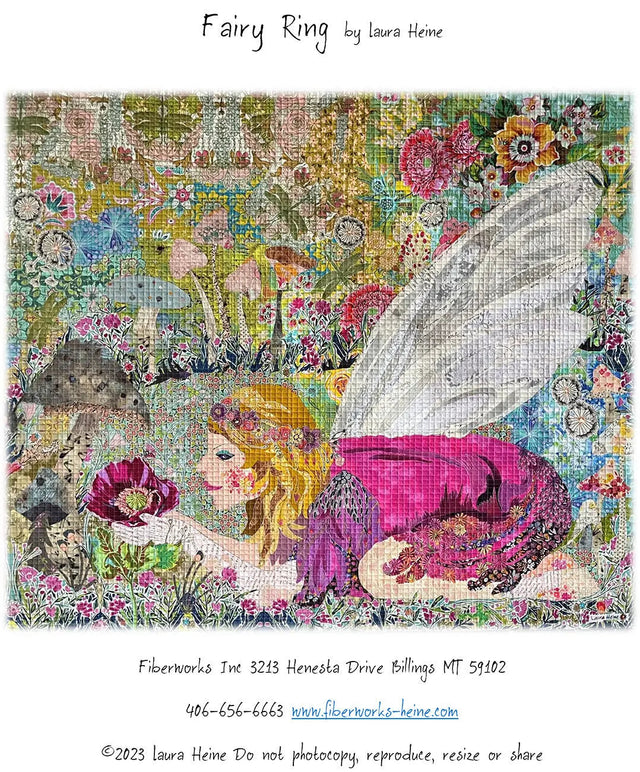 Quilting Pattern Fairy Ring Collage by Laura Heine