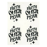 UV DTF Decal - Faith Over Fear (4 Decals 2")