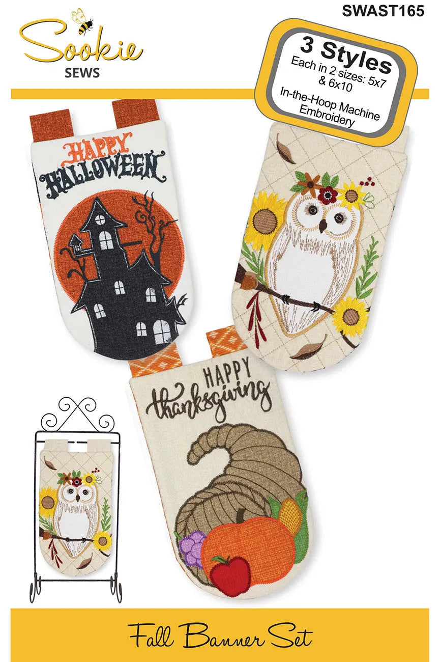 Machine Embroidery Fall Banner Set ITH