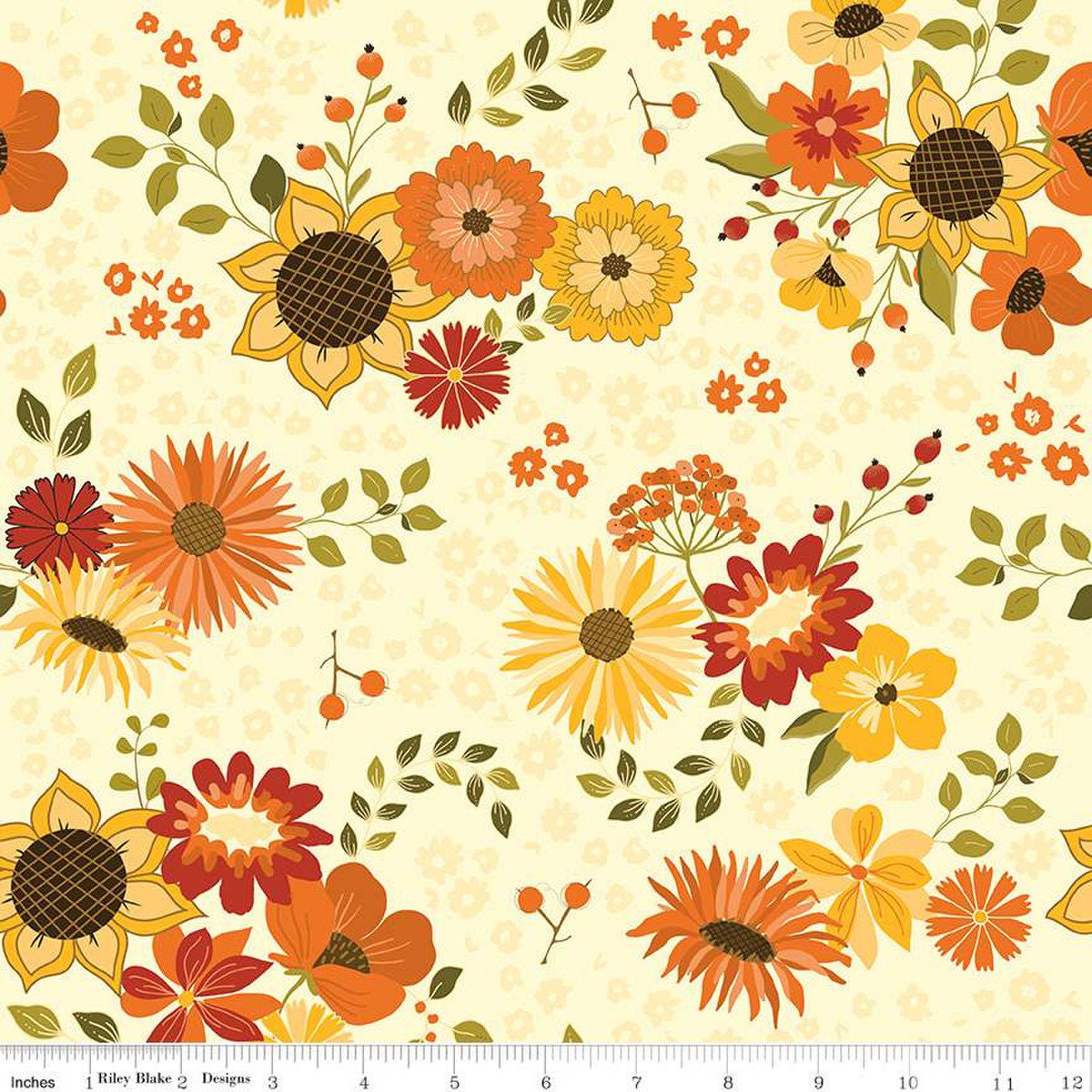 Quilting Cotton Fall's in Town Main Cream Riley Blake