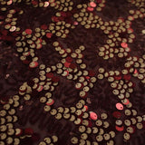Fame Stretch Mesh Sequin Polyester Fabric - 2-Way Stretch, Embroidered Sequins, 50" Width, 287 GSM (1 Yard)