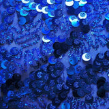 Fame Stretch Mesh Sequin Polyester Fabric - Embroidered Sequins, 50" Width, 2-Way Stretch (1 Yard)