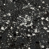 Fame Stretch Mesh Sequin Polyester Fabric - Embroidered Sequins, 50" Width, 2-Way Stretch (1 Yard)