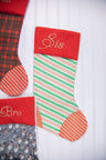 20 Inch Fabric Holiday Stocking Decorative Christmas Mantel Stocking