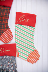 20” Fabric Holiday Stocking