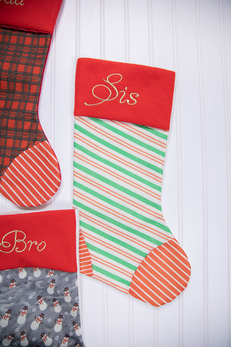 20” Fabric Holiday Stocking